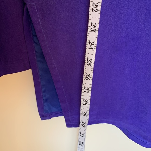 Silk blouse. Dark blue/purple. Robbie Bee. Size 10. - Picture 5 of 9